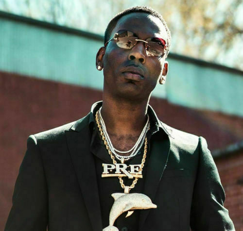 Hip Hop Iced out Young Dolph PRE Pendant & 20" 24" 30" Marina Chain Necklace