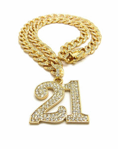 New Iced out SAVAGE 21 Pendant & 18
