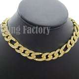 Hip Hop Rapper's Iced Out Bracelet, 16",18", 20" Figaro Chain Choker Necklace