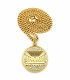 Hip Hop Gold Last Supper Pendant & 24" Rope, Box, Cuban Link Chain Necklace
