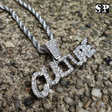 HIP HOP BLING CULTURE LAB DIAMOND NECKLACE & ICED MIAMI CUBAN BRACELET SET