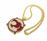 NEW ICED OUT THUNDER CAT PENDANT & BOX CUBAN, FRANCO CHAIN HIP HOP NECKLACE SET