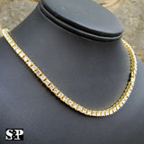 Hip Hop Iced out King Crowned Cobra Pendant & 18" 1 Row Tennis Choker Chain Necklace