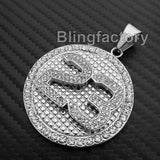 Iced out Hip Hop Stainless steel Number 23 CZ Stones Medal Charm Pendant