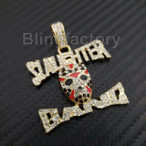 ICED OUT HIP HOP LAB DIAMOND GOLD PLATED Savage 21 Slaughter Gang PENDANT