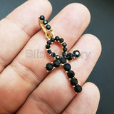 Hip Hop Iced out Egyptian Colorful 4 Kinds Ankh Cross CZ Stone Charm Pendant