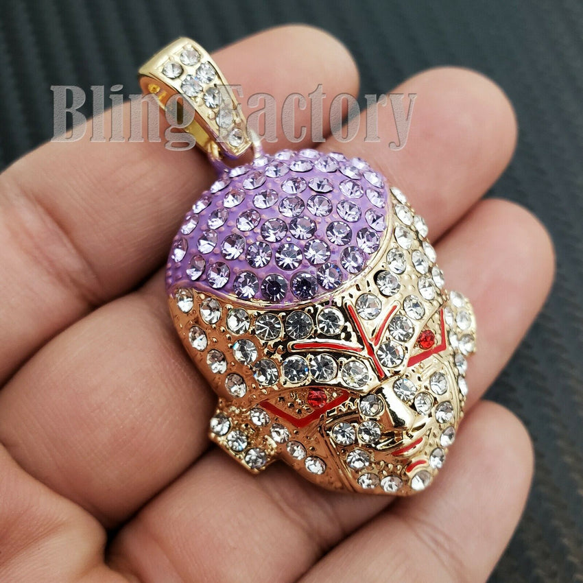 Hip Hop Iced Out Gold plated Lab Diamonds Dragon Ball FRIEZA Charm Pendant