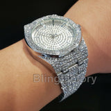 Lab Diamond Luxury MIGOS Iced out Rapper's Metal Band Dress Clubbing wrist Watch