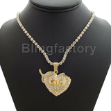 Hip Hop Chief Keef Thot Breaker & 1 Row Diamond Tennis Choker Chain Necklace