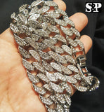 Hip Hop Quavo Full Iced Out 16",18", 24", 30" Miami Choker Cuban Link Necklace