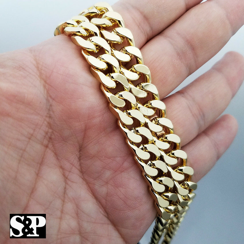Hip Hop Rapper's Gold Plated 10mm 18", 20" Miami Cuban Choker Chain Necklace