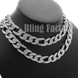 Rapper's Hip Hop Iced Out Bracelet, 16",18", 20" Figaro Chain Choker Necklace