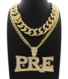 Hip Hop Iced Young Dolph PRE Necklace & 18