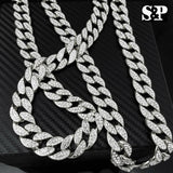 Hip Hop Quavo Full Iced Out 16",18", 24", 30" Miami Choker Cuban Link Necklace