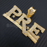 HIP HOP ICED OUT YOUNG DOLPH PRE GOLD PLATED BLING LAB DIAMOND LARGE PENDANT