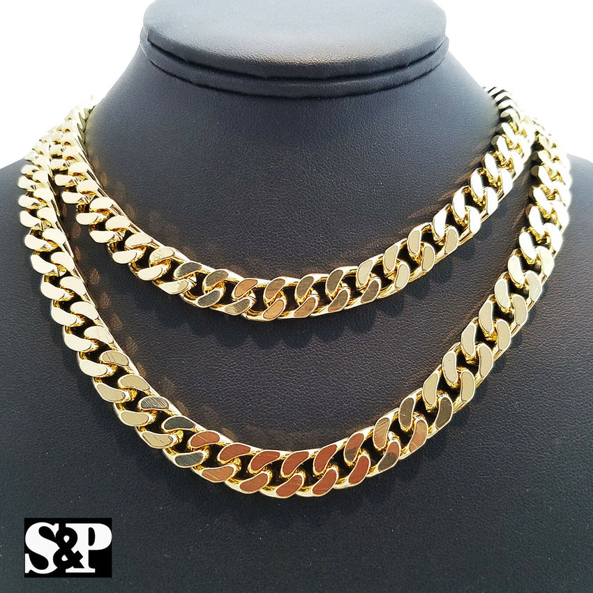 Hip Hop Rapper's Gold Plated 10mm 16", 18", 20", 24" Miami Cuban Chain Necklace