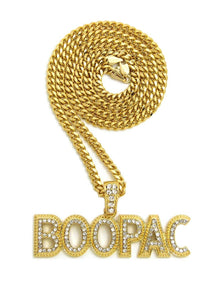 ICED OUT HIP HOP Lil Boosie BOOMPAC PENDANT 24