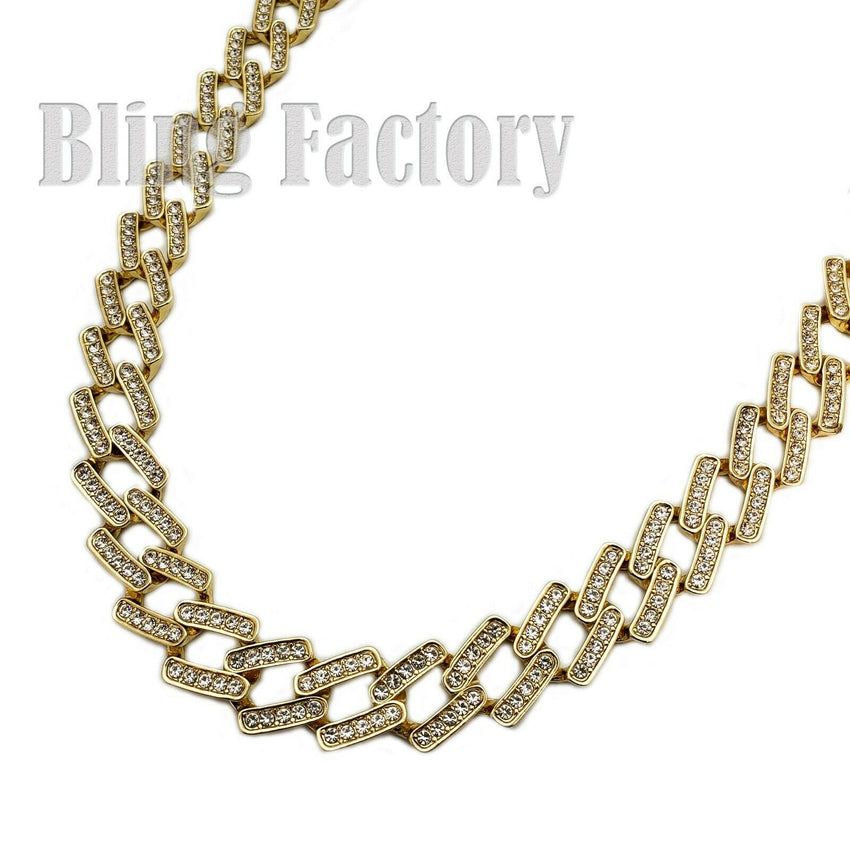 Hip Hop Rapper's Iced Out 8.5", 16",18", 20" Prong Miami Cuban Choker Necklace
