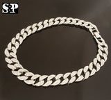 Hip Hop Quavo Full Iced Out 16",18", 24", 30" Miami Choker Cuban Link Necklace