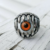 Unisex Eyeball monster teeth Stainless Steel Fashion ring Size 8-12