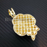 HIP HOP ICED OUT LAB DIAMOND GOLD PLATED TEKASHI69 JIGSAW INSPIRED LARGE PENDANT