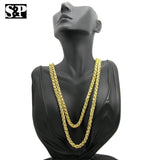 Unisex Celebrity 14K Gold plated Fashion 6mm 60" Ponytail Hip Hop Chain Necklace