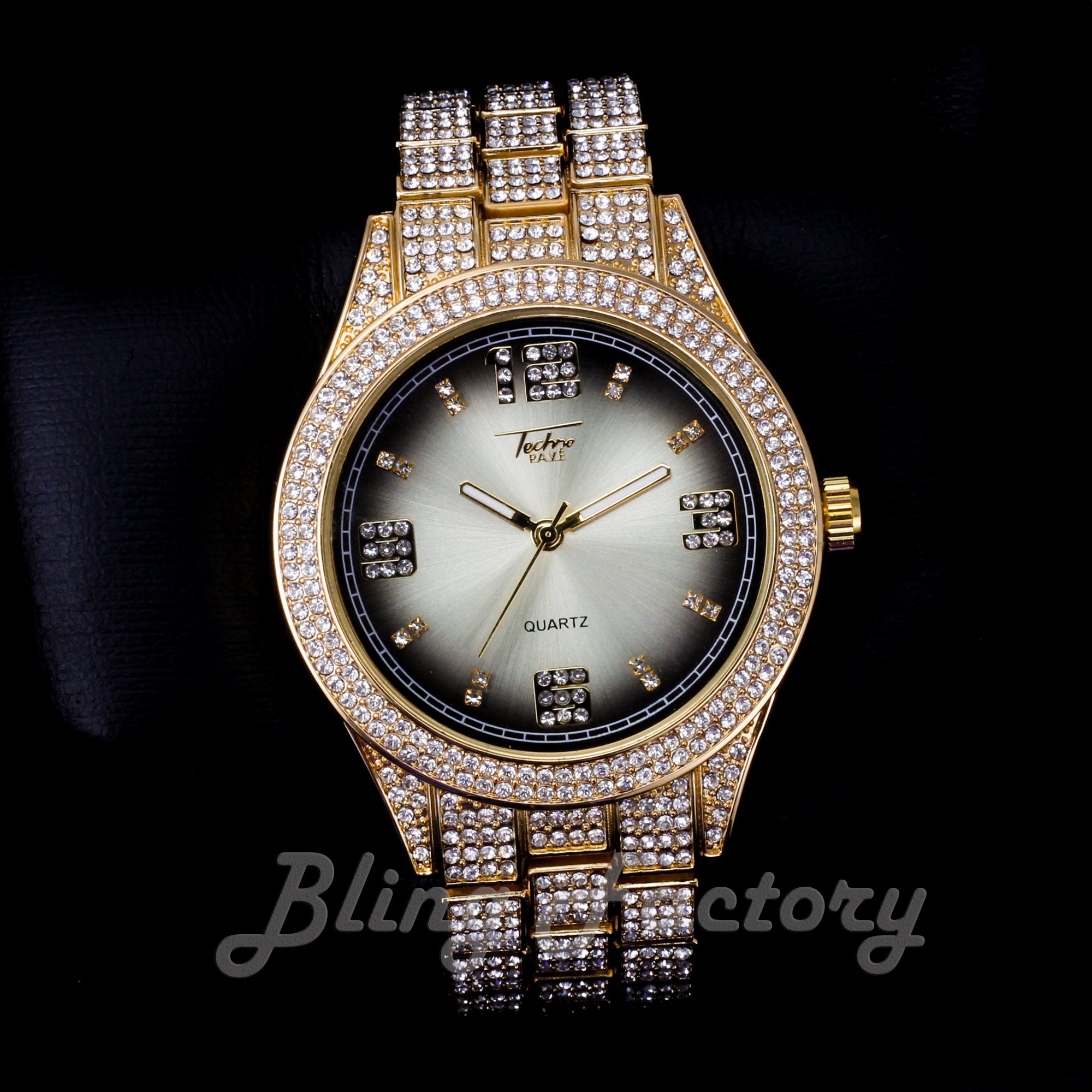 MYD Bling Watch Iced Out Watch Men - Luxury Quartz Date Bling Starry Sky main image 2