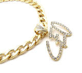 Iced Hip HOP CEO Bling Pendant & 11mm 18" 20" Cuban Choker Chain Necklace