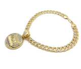 Hip Hop Last Supper Pendant & 10mm 18" 20" 24" Iced Cuban Chain Bling Necklace