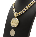 Hip Hop Last Supper Pendant & 10mm 18" 20" 24" Iced Cuban Chain Bling Necklace