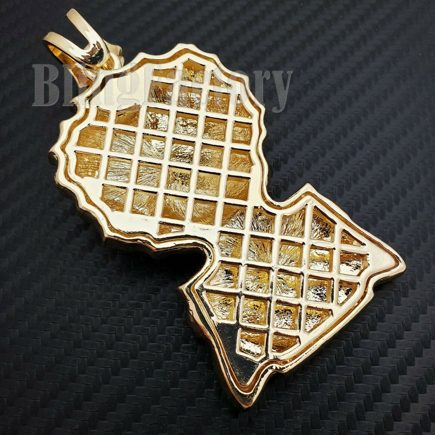 HIP HOP ICED LAB DIAMOND GOLD PLATED HUEY HUSTLER LARGE BUST DOWN CHARM PENDANT