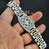 POKER CHAMPION BRACELET GOLD SILVER PLATED ALLOY CUBIC ZIRCONIA ICY ICED HIP HOP