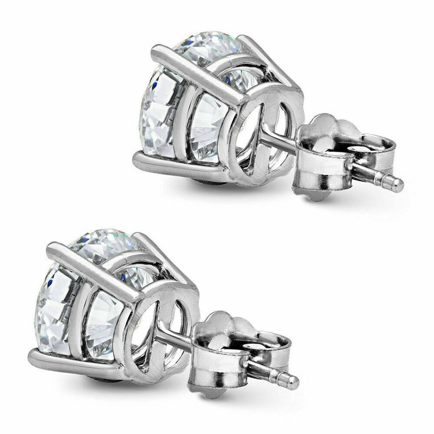 ICED HIP HOP JEWELRY RAPPER'S 8mm CZ STONE FASHION BLING STUD EARRING EARRINGS