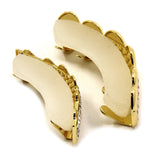 14K Gold 2 Row GRILLZ CZ Top & Bottom Set Teeth Hip Hop Bling Grill