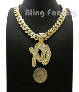 Gold Plated XO Gang pendant & 16