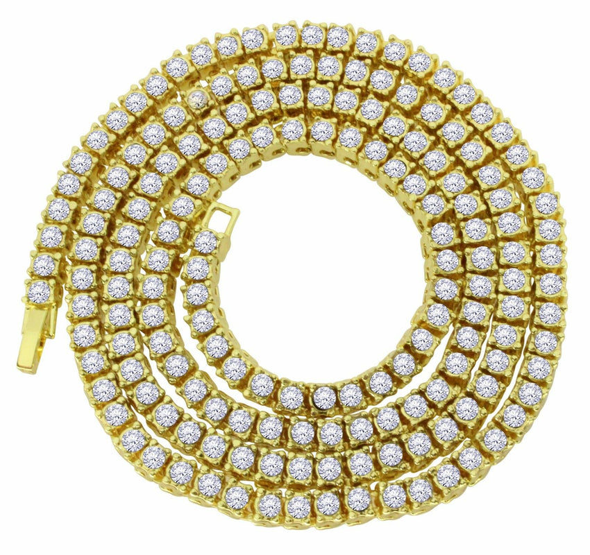 Hip Hop Jewelry Iced DOPE Pendant & 4.5mm 16" 18" 20" 24" 1 Row Lab Diamond Tennis Chain Necklace